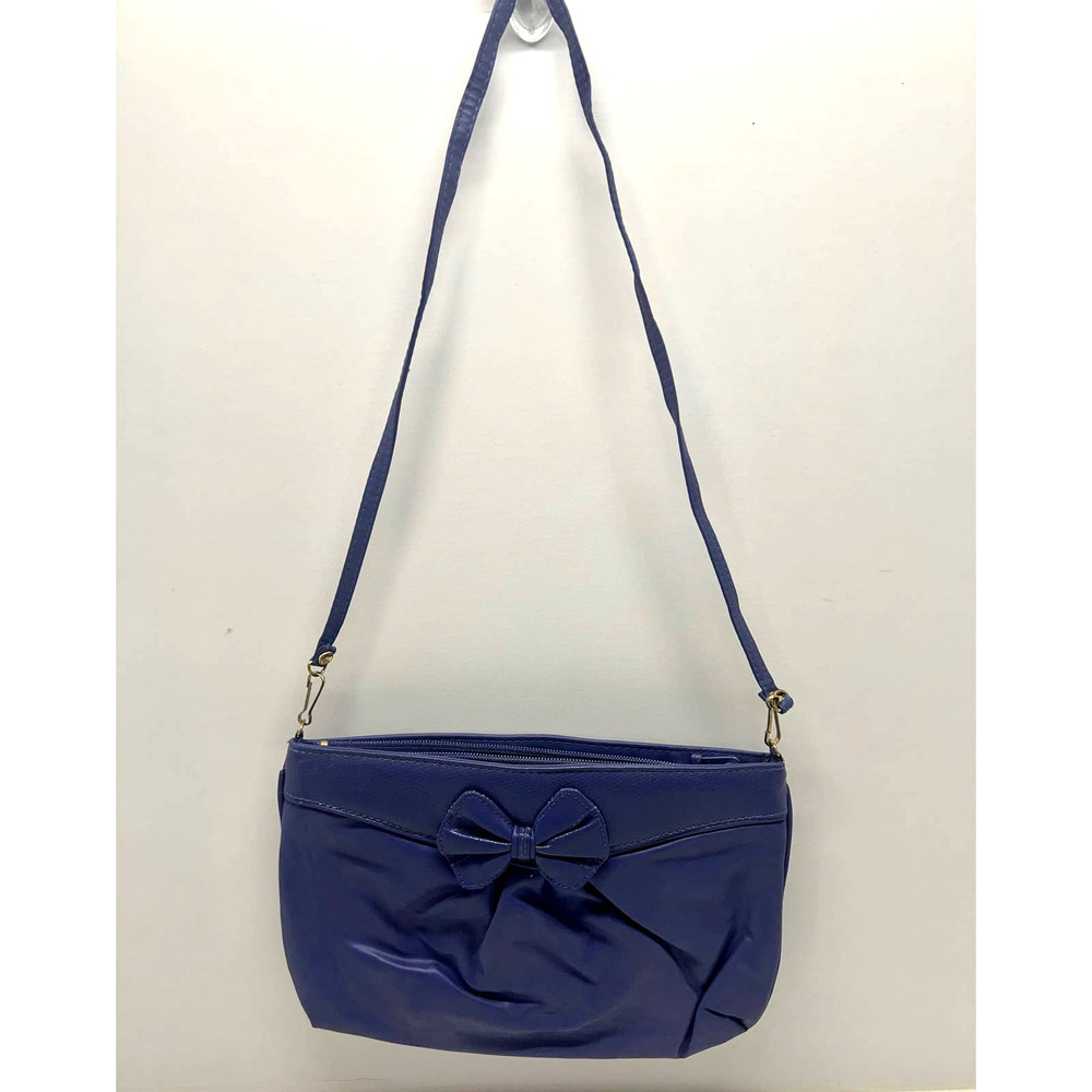 Vintage 80's Purple Gitano Handbag with Bow w/ Purple Lining - Picture 2 of 7